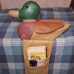Duck Shaped Bird Toy with Storage Pockets